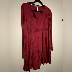 Xhilaration XXL Dress Burgundy Dress